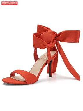 Lace Up Chunky Platform Heeled Sandals Strappy Open Toe Tie Up Heels